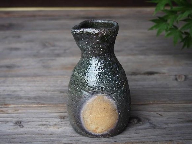 日本岡山備前 陶器 窯變德利 日本酒酒器 t-004 - 花瓶/花器 - 其他材質 咖啡色