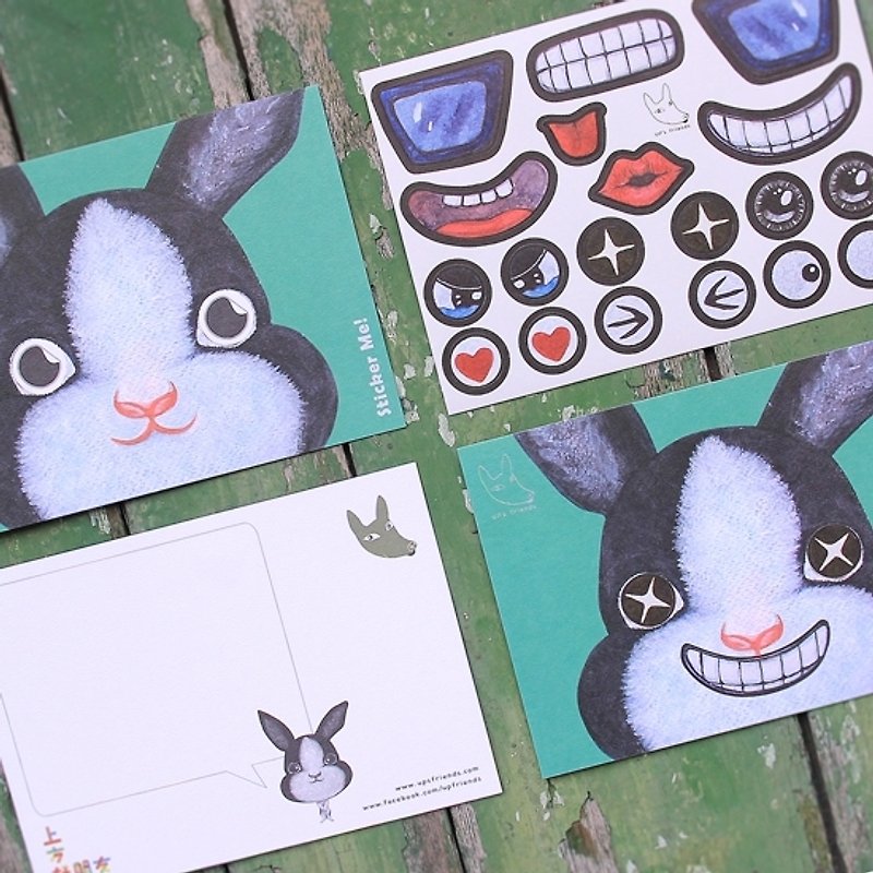 Sticker Me! Happy Sticker Me! _rabbit - การ์ด/โปสการ์ด - กระดาษ หลากหลายสี