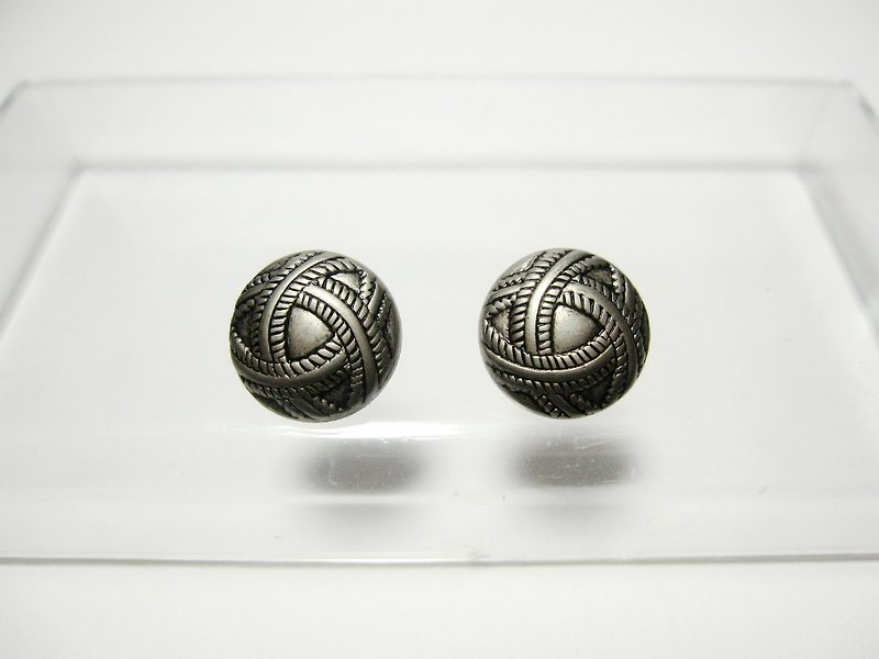 NO.2_ earrings [needle] - Earrings & Clip-ons - Plastic Gray