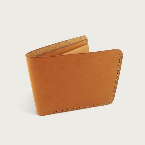 Classic Coin Purse Wallet / Short Clip / Wallet -- キャメル