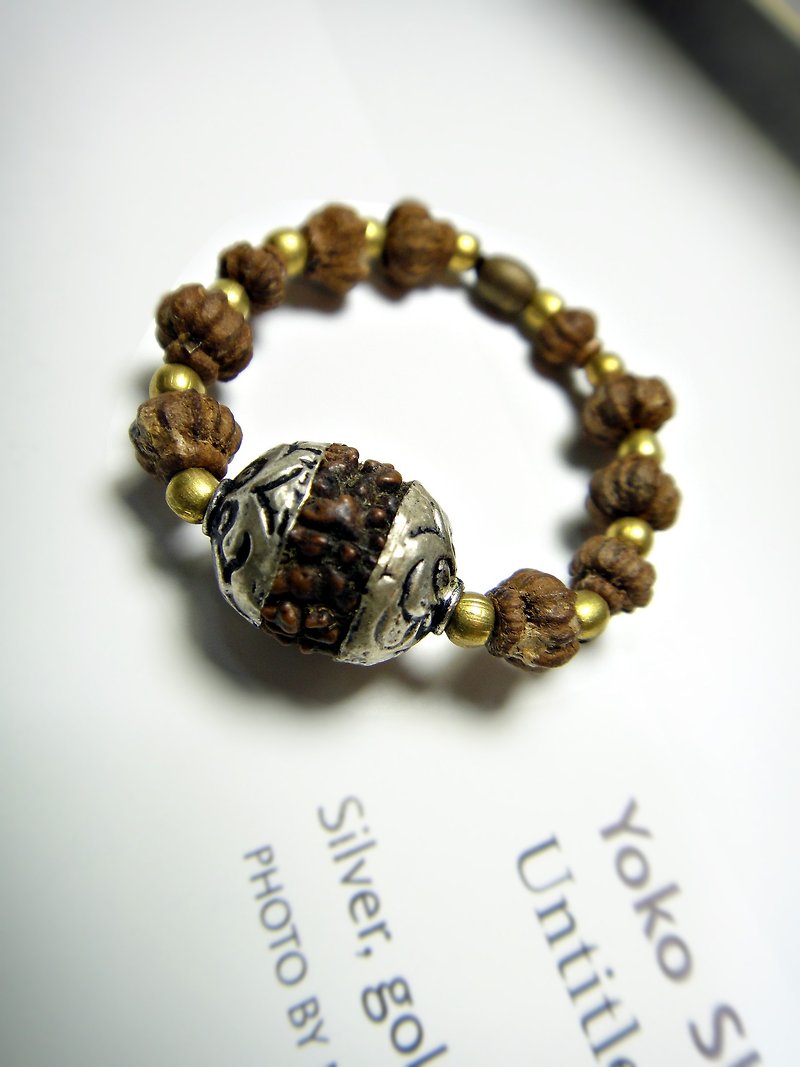 ◎ silver inlay diamond ring * Lotus Bodhi Bodhi ancient wind ring - แหวนทั่วไป - วัสดุอื่นๆ 