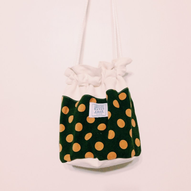 :: :: Summer travel tree bangs dark green little bucket bag _ - Messenger Bags & Sling Bags - Other Materials Green