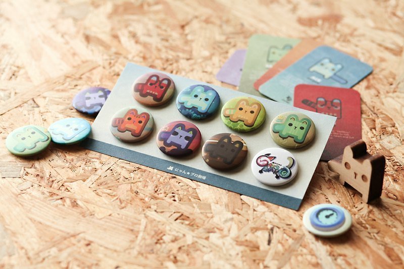 ♥ On sale ♥  CatsBlock magnet badges pack (a set of eight) - Badges & Pins - Other Materials Multicolor
