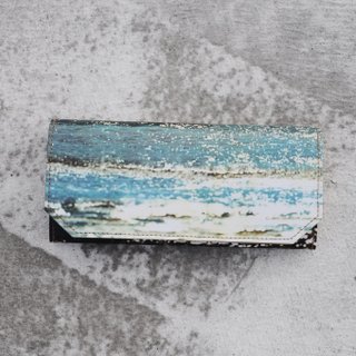 手工紙製防潑水新款長夾-浪