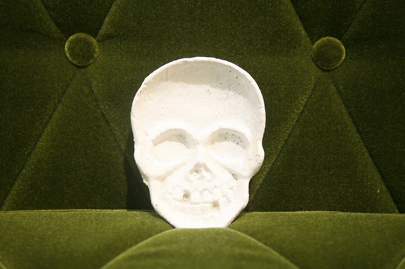 DULTON skull small plate two colors - จานเล็ก - โลหะ สีดำ
