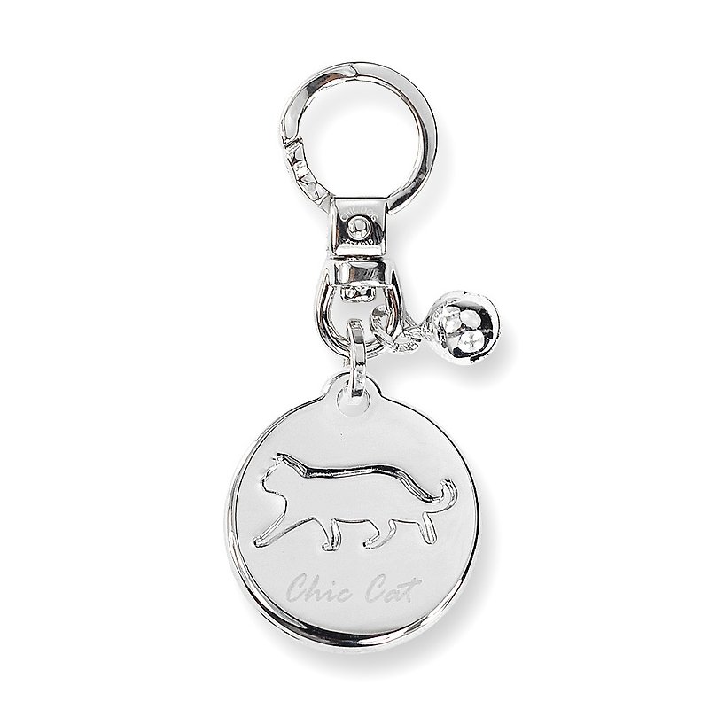 Other Metals Collars & Leashes Silver - [Activity button] Laser engraving simple cat name tag