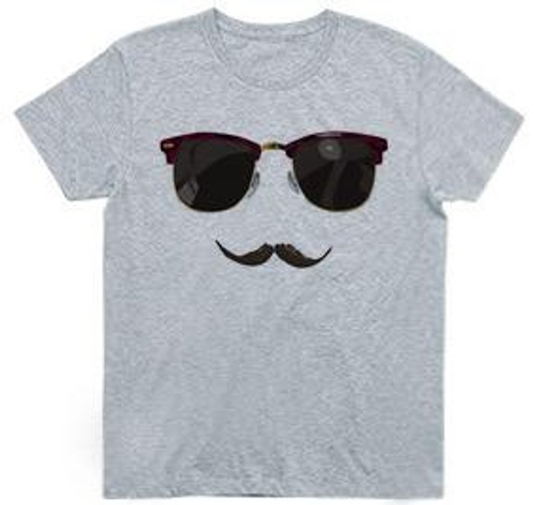 sunglasses (T-shirt 4.0oz gray) - เสื้อยืดผู้หญิง - วัสดุอื่นๆ สีเทา