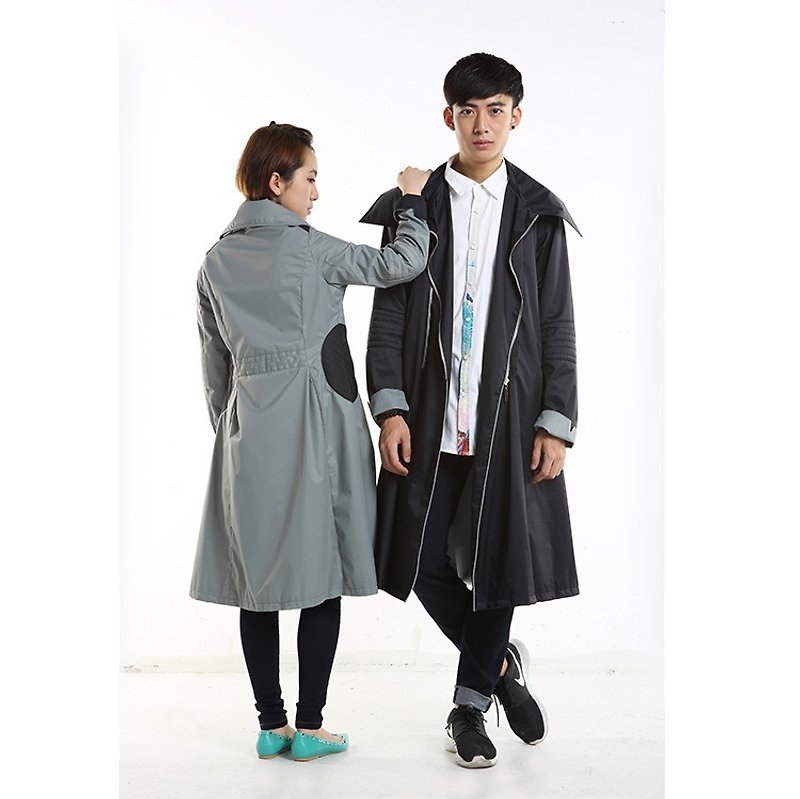 DiiiD The Hunger Games long raincoat is extraordinary raincoat boys and girls spring and autumn - Women's Casual & Functional Jackets - Waterproof Material Black