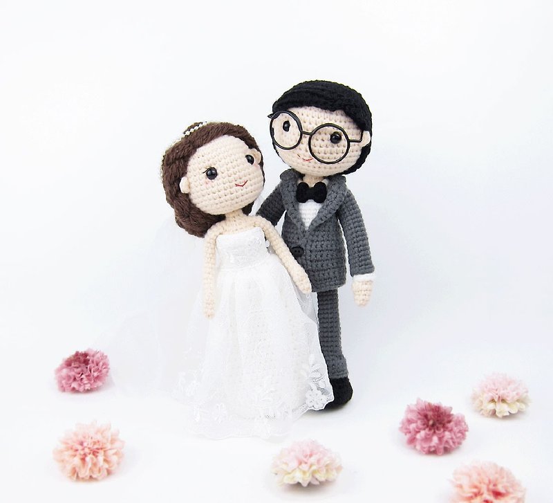 Wedding gift wedding arrangement / please communicate the order details before placing an order - Stuffed Dolls & Figurines - Acrylic Multicolor