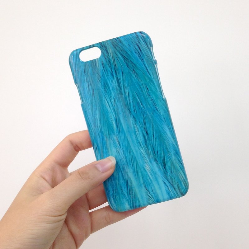 Blue Feather Pattern 3D Full Wrap Phone Case, available for  iPhone 7, iPhone 7 Plus, iPhone 6s, iPhone 6s Plus, iPhone 5/5s, iPhone 5c, iPhone 4/4s, Samsung Galaxy S7, S7 Edge, S6 Edge Plus, S6, S6 Edge, S5 S4 S3  Samsung Galaxy Note 5, Note 4, Note 3,  N - Other - Plastic 