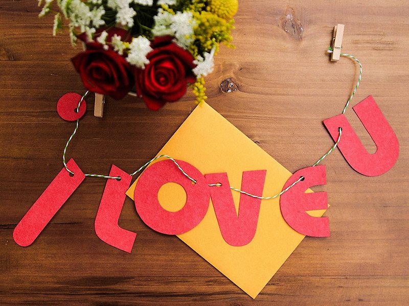 Valentine's Day I Love U Seed Paper Letter Card - การ์ด/โปสการ์ด - กระดาษ สีแดง