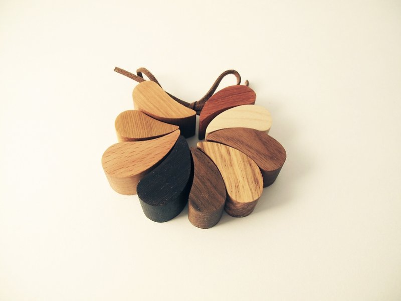 HANA modeling wood coaster feel - nine colors - limited edition - Coasters - Wood Brown