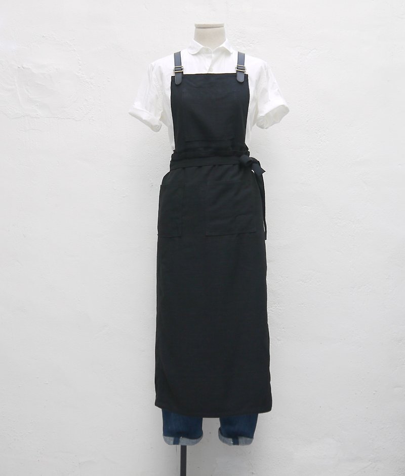 Woman Leather Strap Wrap-dress Apron - Aprons - Other Materials 