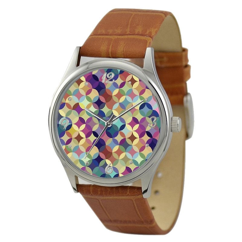 彩色圖案手錶2 - 女裝錶 - 其他金屬 多色