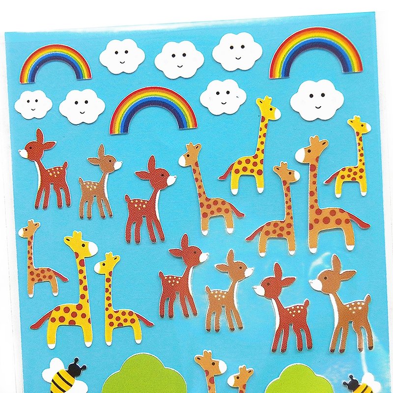 Giraffe & Deer Sticker (346A) - สติกเกอร์ - วัสดุกันนำ้ หลากหลายสี