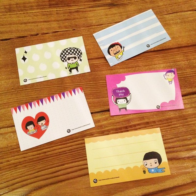 k82 waste foam / handy little card to a message (F) - Stickers - Paper Multicolor