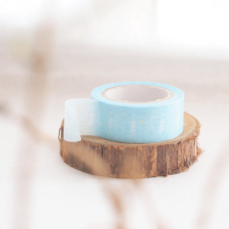 霧の森紙テープ - マスキングテープ - 紙 ブルー