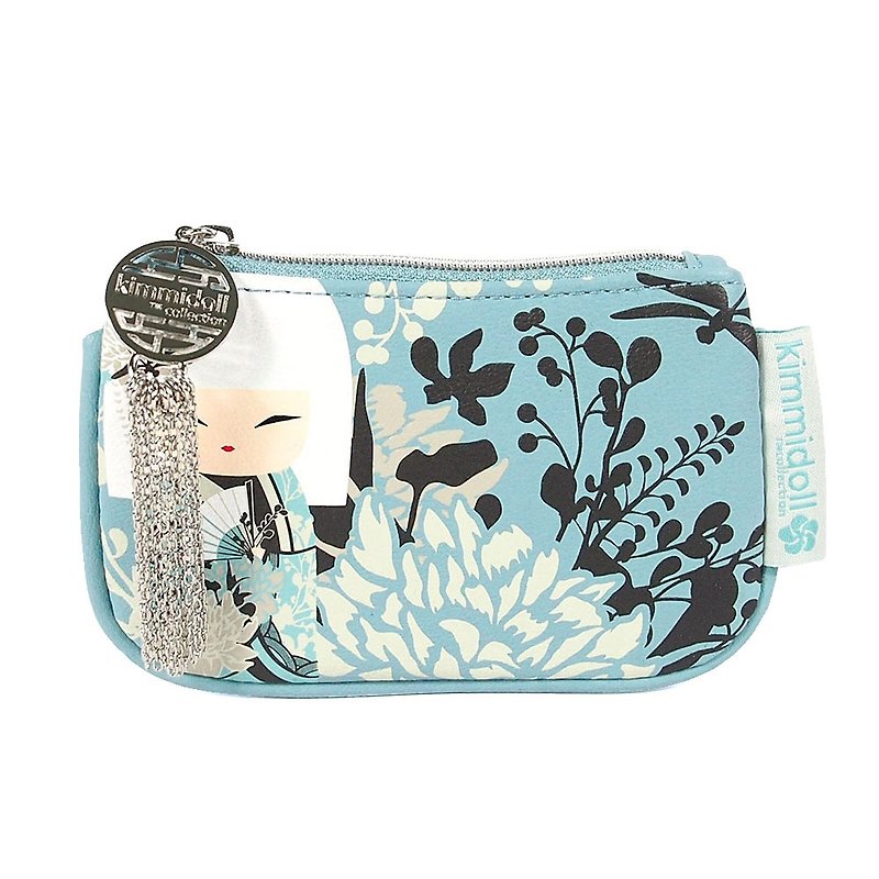 Wallet Card Holder-Miyuna Elegant and Noble [Kimmidoll Wallet Card Holder] - Coin Purses - Other Materials Blue