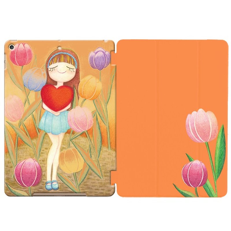 手繪愛情系列-祝福-莎濱娜sabrina- iPad Mini 保護殼 - 平板/電腦保護殼 - 塑膠 橘色