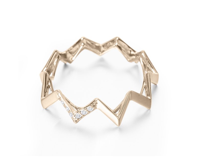 Princess Crown Engagement Ring, Princess Tiara Diamond Ring, Queen Wedding Band - แหวนคู่ - เพชร สีทอง