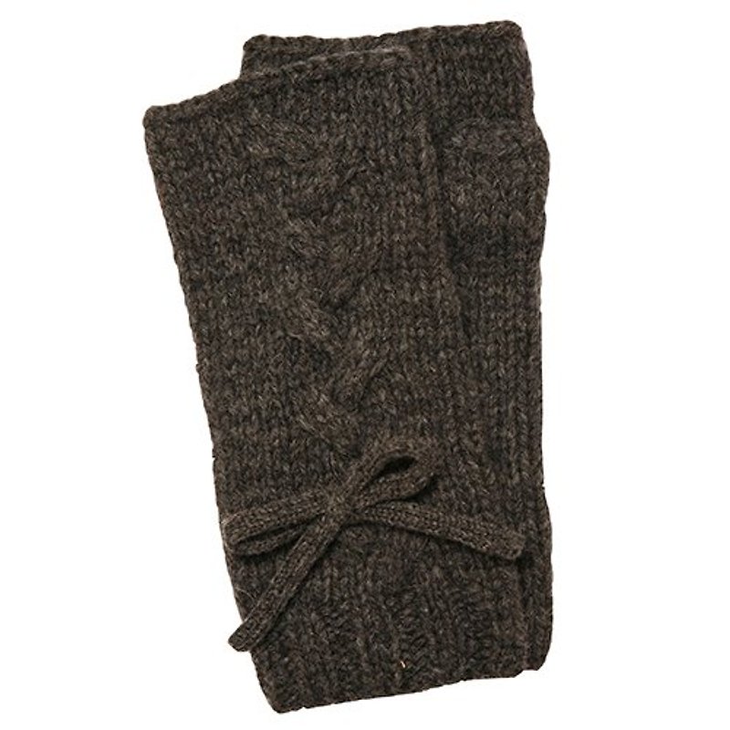 Virgin Wool Fingerless - Grey - Gloves & Mittens - Wool 