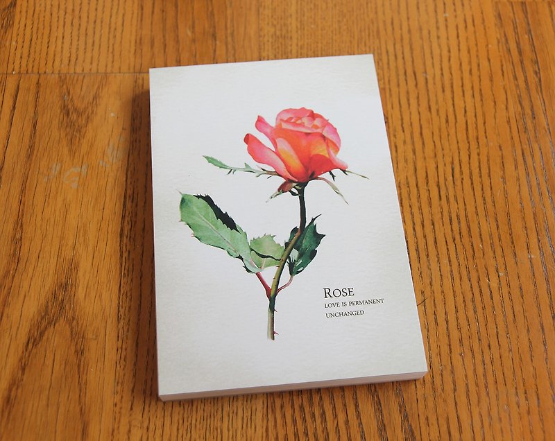 Gordon - hand-painted watercolor rose bare notebook models - สมุดบันทึก/สมุดปฏิทิน - กระดาษ หลากหลายสี