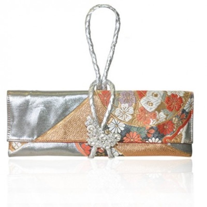 Flower Garden.1 Obi Knot Leather Strap Clutch - Handbags & Totes - Other Materials 