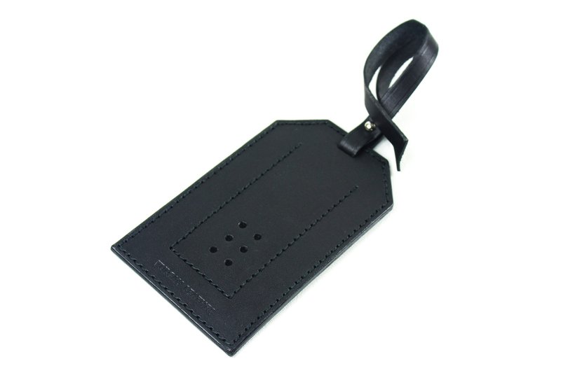 VULCAN travel card holder / travel card folder logo - ID & Badge Holders - Genuine Leather Black