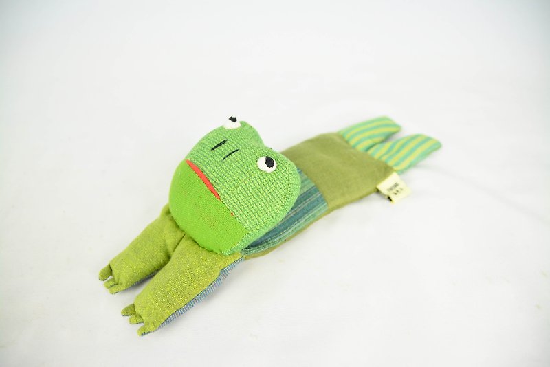 Little Frog Eye Pillow/Hand Cushion_Fair Trade - ตุ๊กตา - พืช/ดอกไม้ สีเขียว