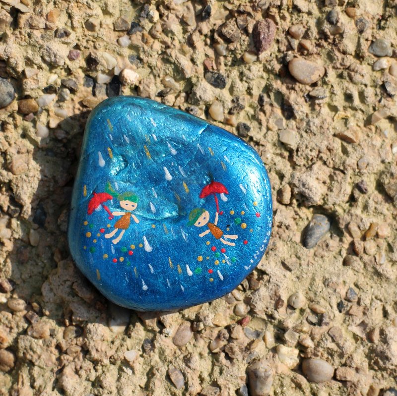 富察令兒‧彩繪石頭 - 擺飾/家飾品 - 寶石 藍色