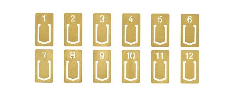 MIDORI - 黃銅系列經典再現(數字夾) - 證件套/卡套 - 其他材質 