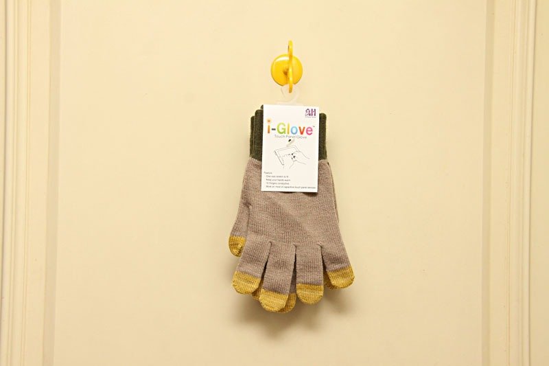 【i-Glove】Multi-touch 五指皆可以觸控電容式螢幕觸控手套-駝色 - 手套 - 其他材質 金色
