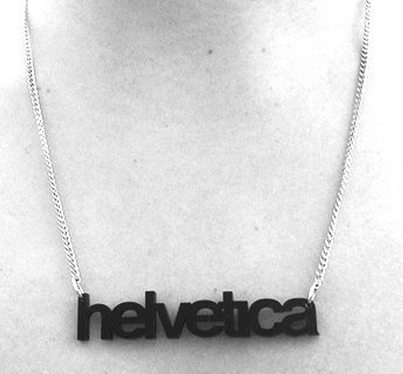 簡約小物✳helvetica✳經典字型長項鍊 - 項鍊 - 其他金屬 黑色