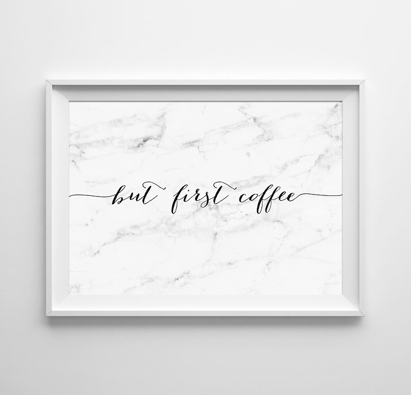 but first coffee 可客製化 掛畫 海報 - 壁貼/牆壁裝飾 - 紙 