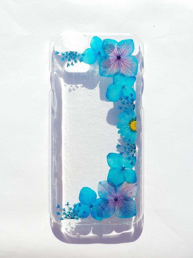 Anny's workshop手作押花手機保護殼，適用於iphone 6, 6S，湛藍 - 手機殼/手機套 - 塑膠 藍色