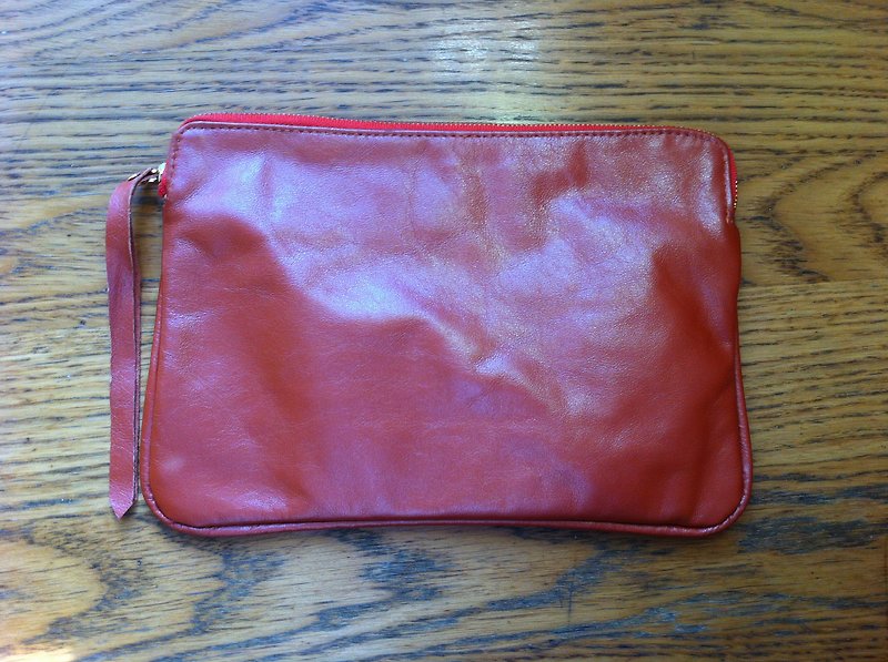 Italian leather YKK zipper bag - Handbags & Totes - Genuine Leather 
