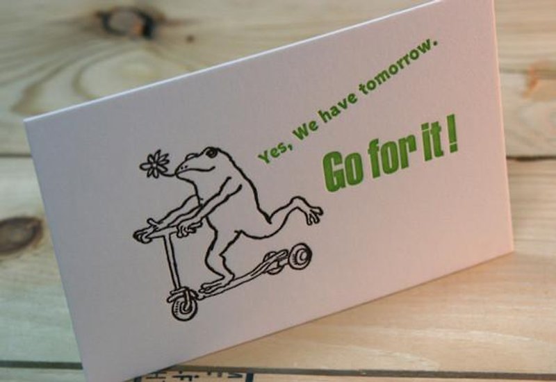 Go for it! ---Letterpress card - Cards & Postcards - Paper Green
