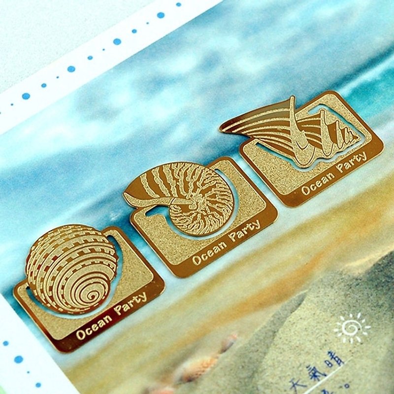 Ocean Party Bookmarks - B - การ์ด/โปสการ์ด - โลหะ สีทอง