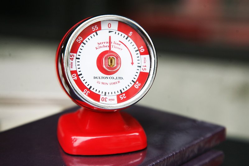 Dulton 復古計時器 - 時鐘/鬧鐘 - 其他材質 紅色