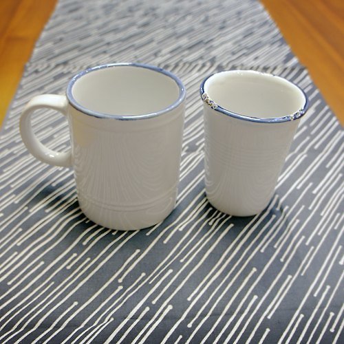 myzakka小東西 假裝琺瑯陶瓷杯(2入) porcelain cup (2 in one)