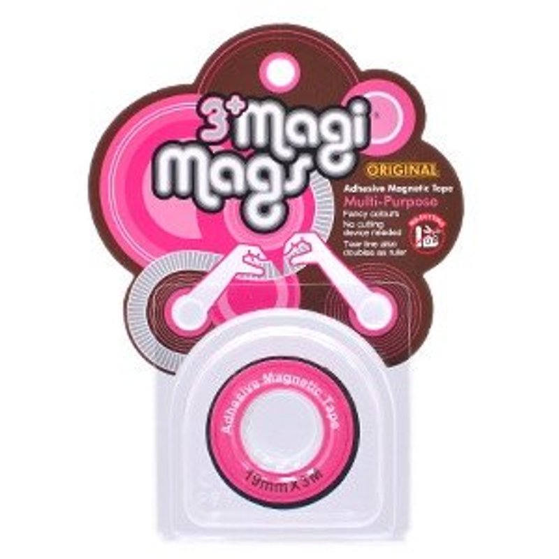 3+ MagiMags Magnetic Tape 　　　19mm x 3M Neon.Pink - Other - Other Materials Pink