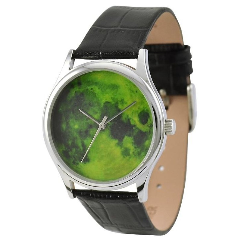 Moon Watch (Green) - นาฬิกาผู้หญิง - วัสดุอื่นๆ สีเขียว