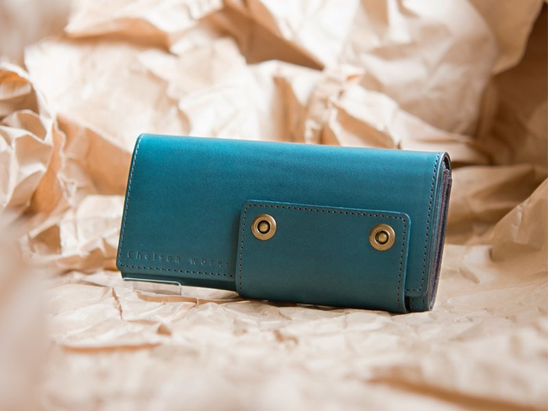 Wallet【Garcia】#indigoblue - 錢包/皮夾/長短夾 - 真皮 藍色
