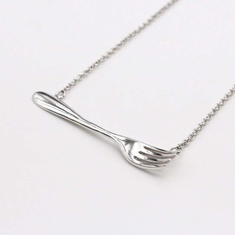 Fork Silver Necklace - Necklaces - Sterling Silver Silver