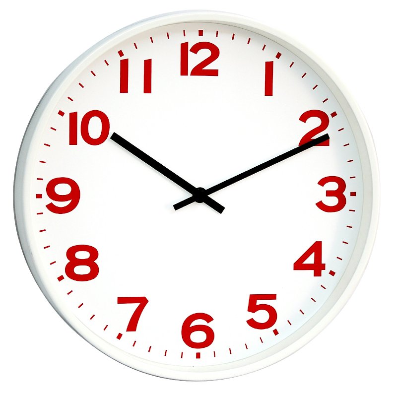 Mod-bright red wall clock digital clock - นาฬิกา - โลหะ สีแดง