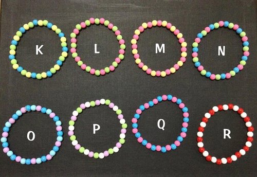 Choose from three candy bead bracelets with color matching