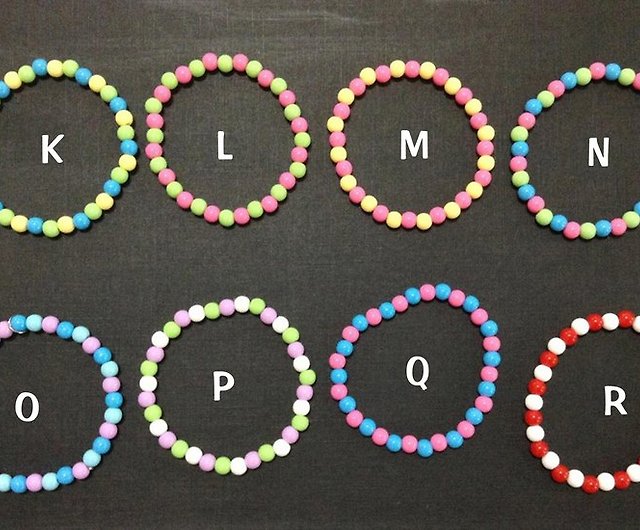 Choose from three candy bead bracelets with color matching
