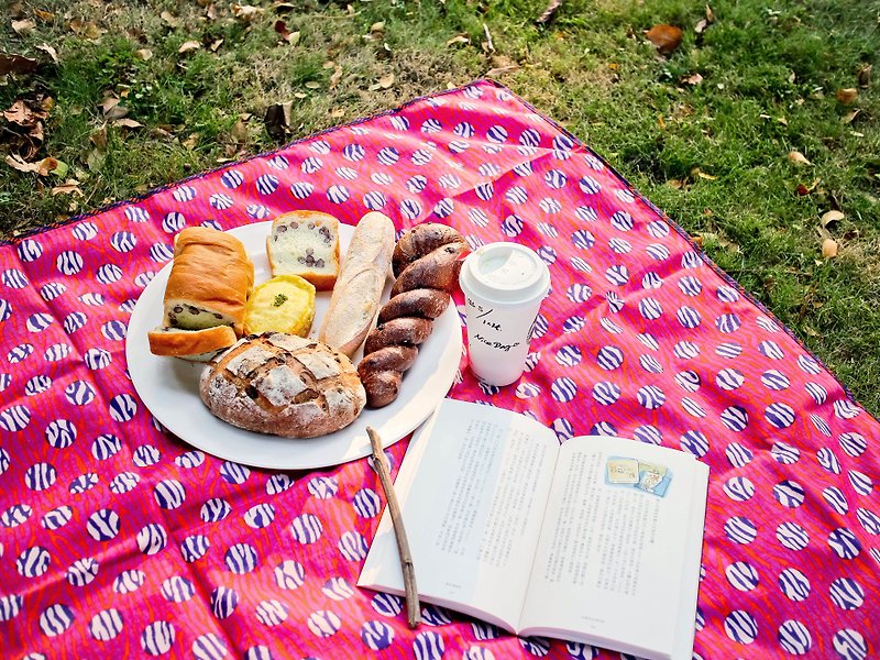 旅人。野餐 // 小海洋野餐墊 桌墊（附收納袋） - キャンプ・ピクニック - 木製 レッド
