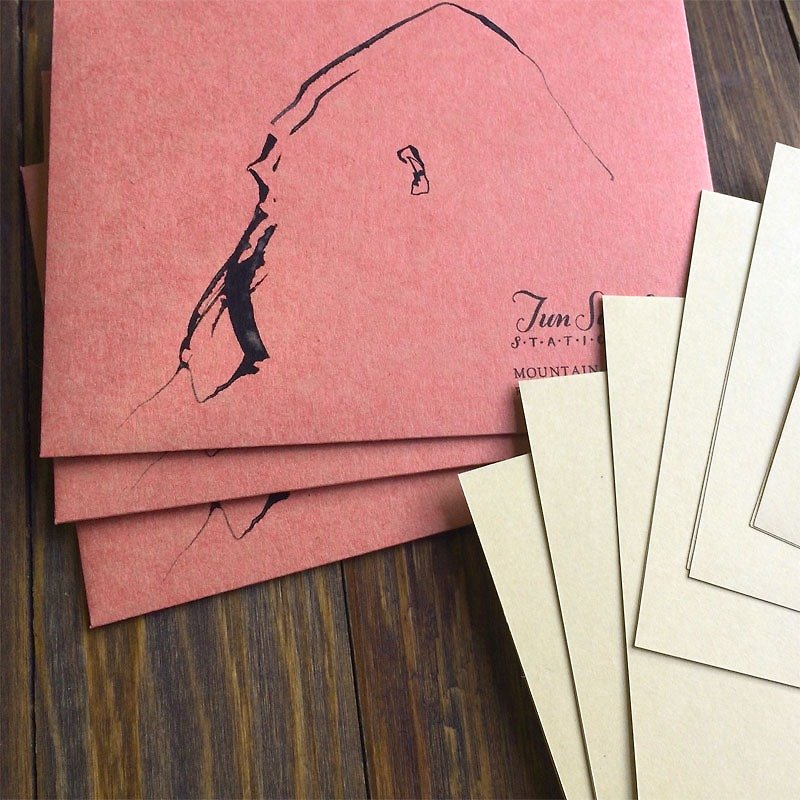 マウンテンゴリラのレターセット（アカ） - 便條紙/便利貼 - 紙 紅色