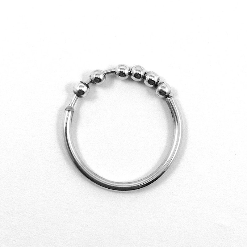 Ohappy Minimal Series | The world turns the sterling silver ring for you - แหวนทั่วไป - โลหะ สีเทา
